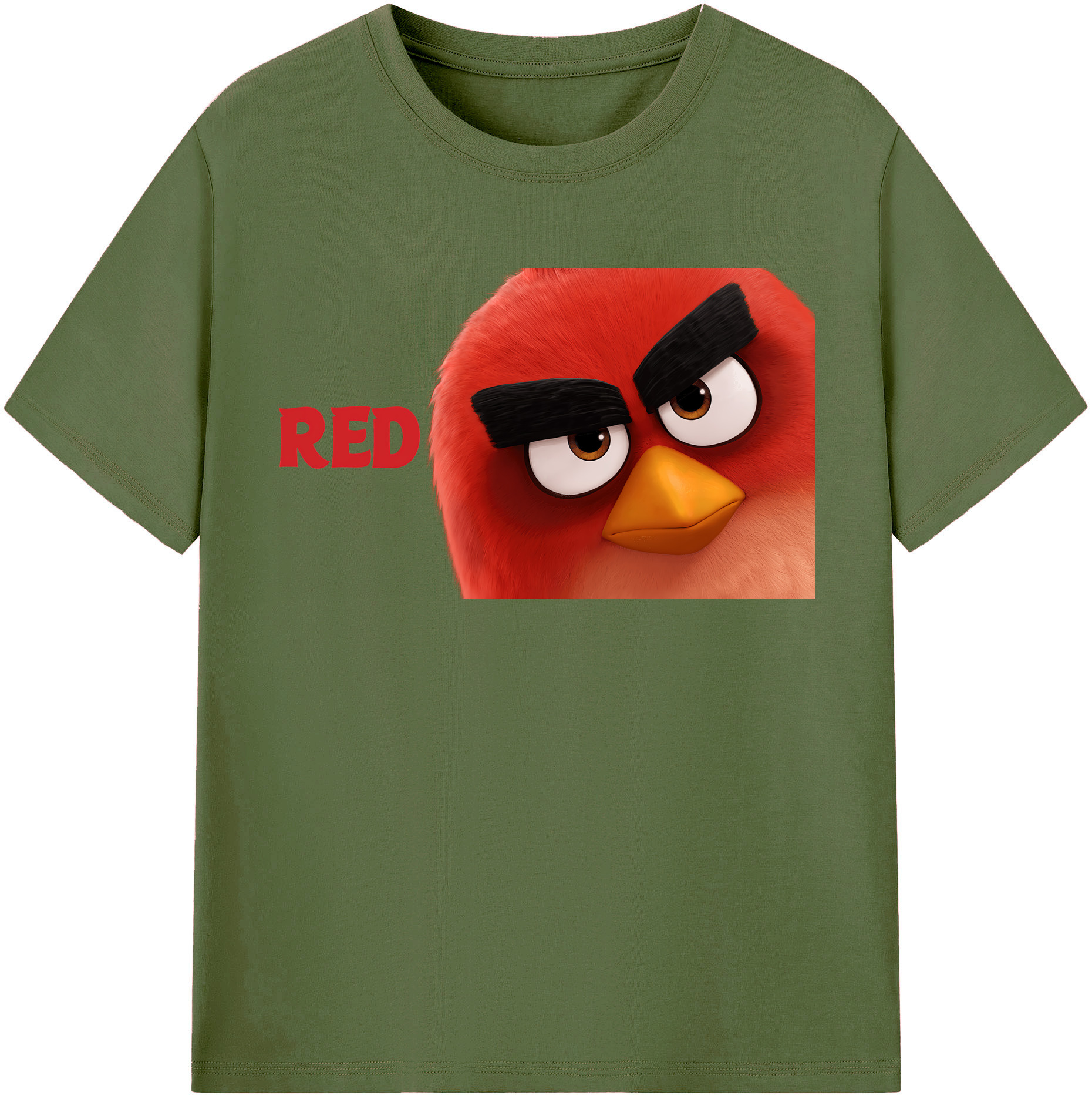 （画像用） Angry Birds アングリーバード 綿100％半袖Tシャツ（フロントプリント）